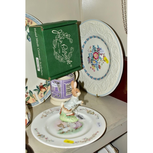 509 - DECORATIVE CERAMICS ETC, to include a boxed Beswick Peter Rabbit, Royal Albert 'Tom Kitten' plate, C... 