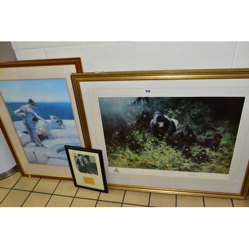 530 - DAVID SHEPHERD (1931-2017) 'THE MOUNTAIN GORILLAS OF RWANDA' a limited edition print 618/1500, signe... 