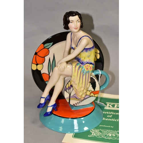 532 - A BOXED LIMITED EDITION KEVIN FRANCIS CERAMICS FIGURE, 'Young Clarice Cliff - Renaissance' by Andy M... 