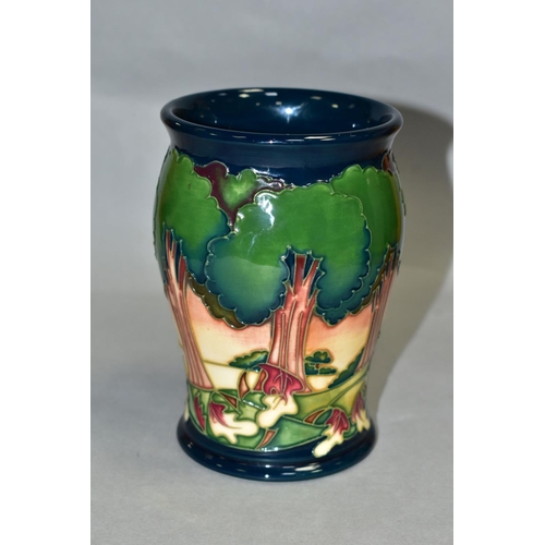 538 - A MOORCROFT POTTERY VASE, 'Evening Sky' pattern, 2003 by Emma Bossons, impressed backstamp , height ... 