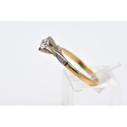 59 - A DIAMOND SINGLE STONE RING, estimated modern round brilliant cut diamond weight 0.30ct, colour asse... 