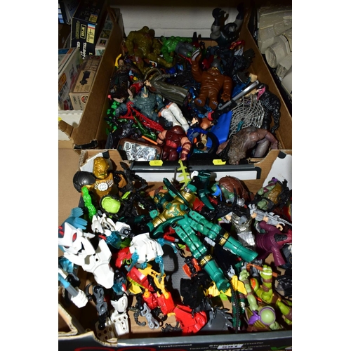 591 - A QUANTITY OF ASSORTED MODERN ACTION FIGURES, to include Spiderman, Teenage Mutant Turtles, Incredib... 