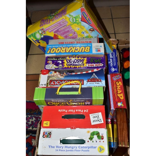 604 - A QUANTITY OF ASSORTED TOYS AND GAMES, to include modern Action Man figures, Transformers, battery o... 