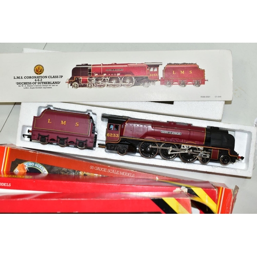 612 - THREE BOXED HORNBY RAILWAYS 00 GAUGE L.M.S. LOCOMOTIVES, Duchess Class 'Duchess of Sutherland' No.62... 