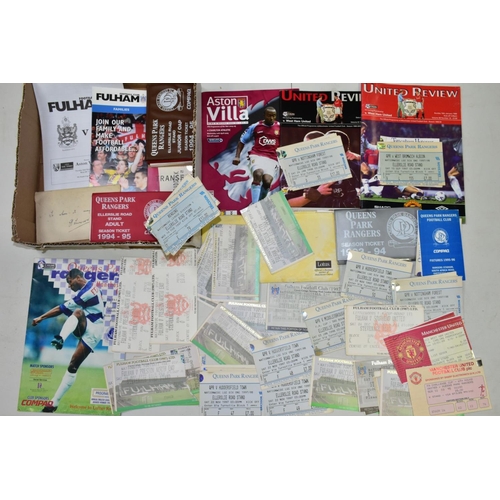 630 - A QUANTITY OF ASSORTED FOOTBALL AND SPORTING EPHEMERA, to include letter signed by Harold Larwood, M... 