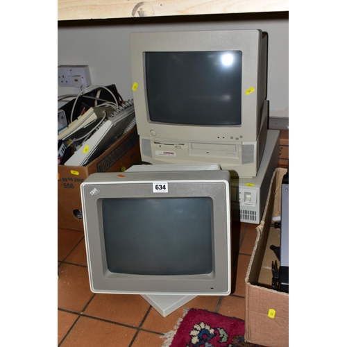 634 - COMPUTER EQUIPMENT ETC, to include an IBM Type 8550 computer with IBM 8513002 monitor, Compaq Presar... 