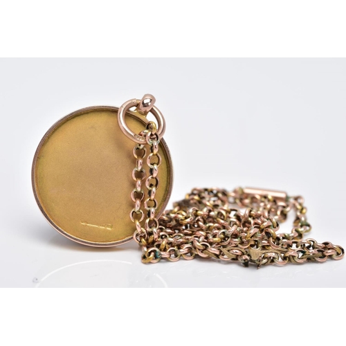 65 - A 9CT GOLD GOLD MEDALLION AND CHAIN, medallion embossed with 'The Llandudno Gold Club MAESDU', reser... 