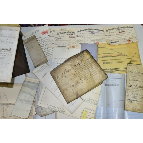 651 - INDENTURES,  a large collection of conveyances, deeds and plans mainly concerning coal mining in Wal... 