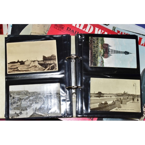 660 - EPHEMERA, one box containing one postcard album of 145 views of Wallasey, New Brighton and the Wirra... 