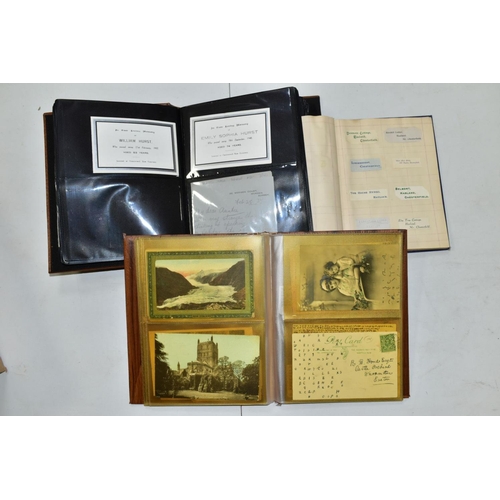 662 - EPHEMERA AND POSTAL HISTORY, three albums containing an unusual collection of Arms and Crests, monog... 