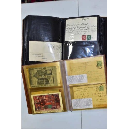 662 - EPHEMERA AND POSTAL HISTORY, three albums containing an unusual collection of Arms and Crests, monog... 