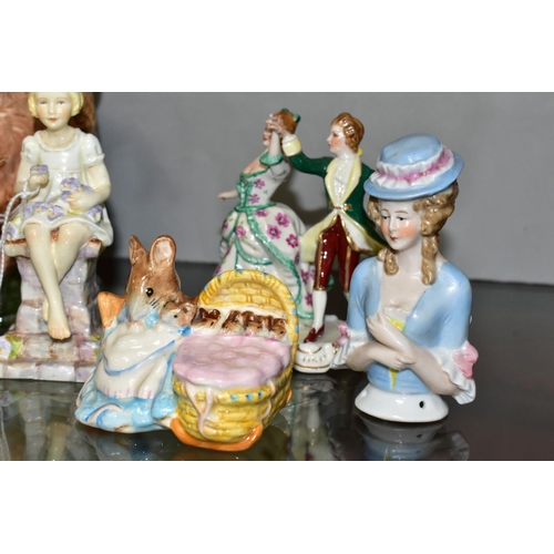 682 - A SMALL GROUP OF ORNAMENTAL CERAMICS, comprising a Royal Worcester 'Sunshine' figure modelled by Fre... 