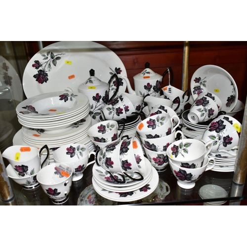 687 - ROYAL ALBERT 'MASQUERADE' PART DINNER SERVICE, comprising six of each 26cm plate, 20.5cm side plates... 