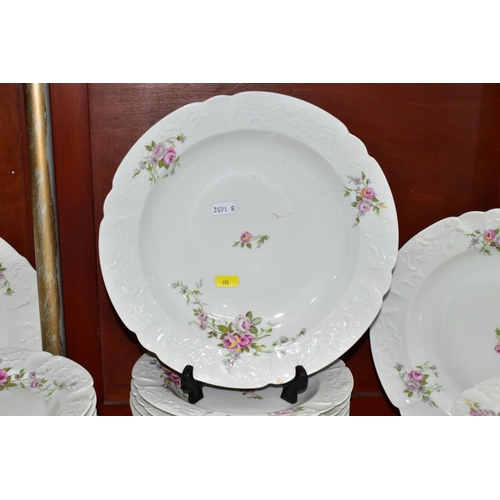 688 - A LAFARGE & CO LIMOGES PART DINNER SERVICE comprising eleven 25cm plates (five plates are chipped), ... 