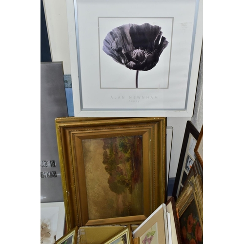 700 - PAINTINGS AND PRINTS, to include an unsigned oil on board circa late 19th/early 20th century, early ... 