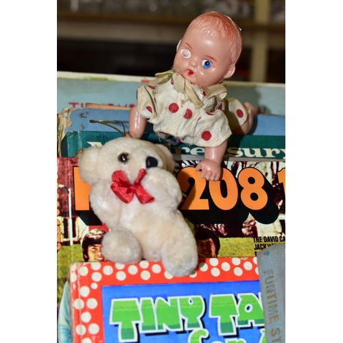 715 - A CLOCKWORK PLASTIC CRAWLING BABY DOLL, marked 'Foreign', working order but has some paint loss and ... 