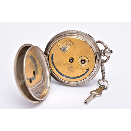 72 - AN EARLY GEORGE V OPEN FACED SILVER POCKET WATCH, white dial signed 'Fattorini & Sons Ltd, Westgate,... 