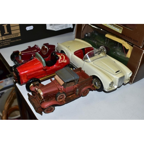 720 - A QUANTITY OF BOXED AND UNBOXED CAR MODELS, to include boxed Burago 1/18 scale Bugatti Type S9 (1934... 