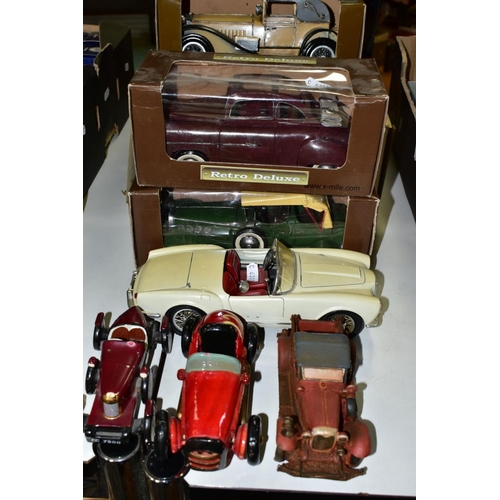 720 - A QUANTITY OF BOXED AND UNBOXED CAR MODELS, to include boxed Burago 1/18 scale Bugatti Type S9 (1934... 