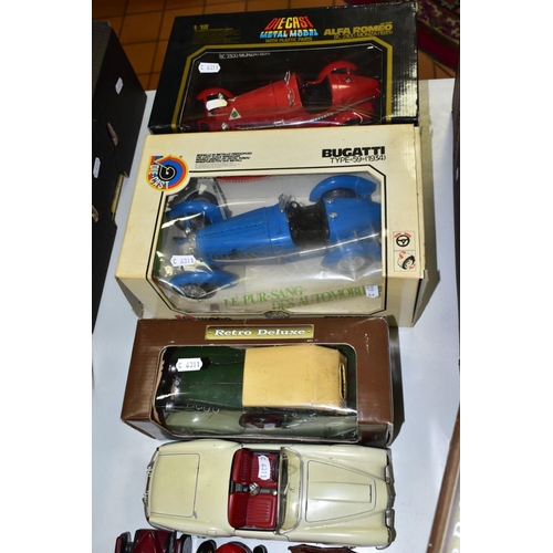 720 - A QUANTITY OF BOXED AND UNBOXED CAR MODELS, to include boxed Burago 1/18 scale Bugatti Type S9 (1934... 