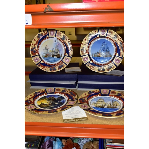 735 - A SET OF FOUR LIMITED EDITION BOXED ROYAL WORCESTER CABINET PLATES FROM THE NELSON COLLECTION, compr... 