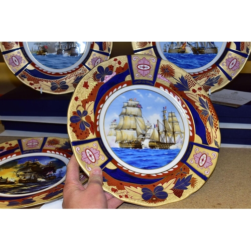 735 - A SET OF FOUR LIMITED EDITION BOXED ROYAL WORCESTER CABINET PLATES FROM THE NELSON COLLECTION, compr... 