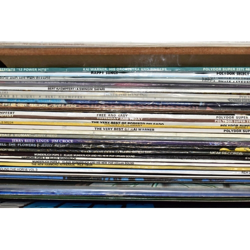 740 - TWO TRAYS CONTAINING OVER ONE HUNDRED AND FIFTY LPS of mostly easy listening music including Shirley... 