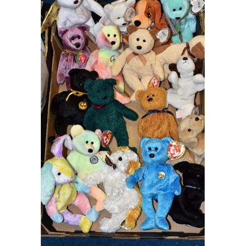 741 - TWO BOXES OF ASSORTED TY BEANIE BABIES, majority with tags, includes Platinum Membership case, mostl... 