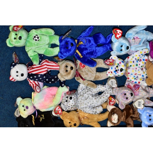 741 - TWO BOXES OF ASSORTED TY BEANIE BABIES, majority with tags, includes Platinum Membership case, mostl... 