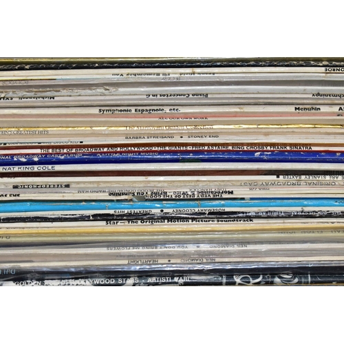 743 - TWO TRAYS CONTAINING OVER ONE HUNDRED AND FIFTY LPs AND BOXSETS, including The Goons, Tony Hancock, ... 