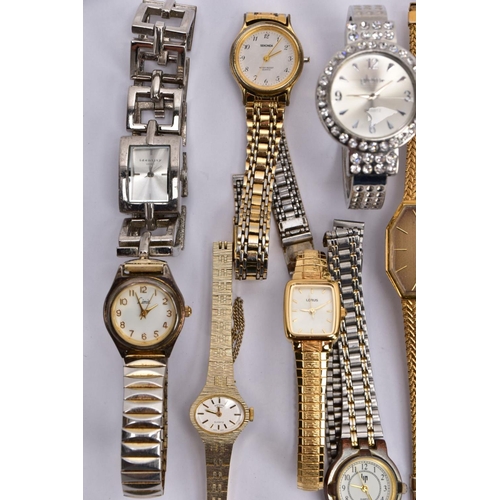 80 - FOURTEEN ASSORTED WRISTWATCHES, mostly quartz movements, with names such as 'Limit, Sekonda, Lorus' ... 