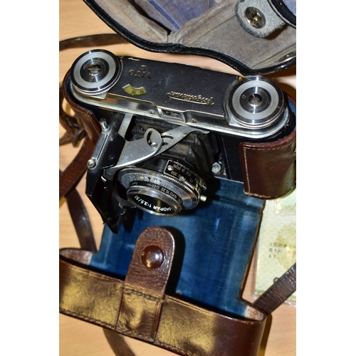 753 - AN ORIGINAL OLYMPUS F HALF FRAME FILM CAMERA fitted with a 38mm f1.8 Olympus Zuiko lens and F T expo... 