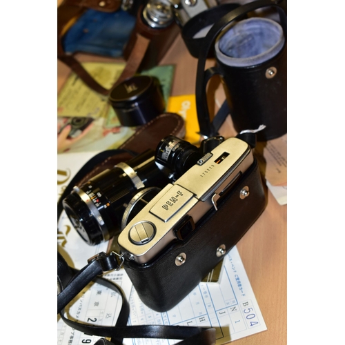 753 - AN ORIGINAL OLYMPUS F HALF FRAME FILM CAMERA fitted with a 38mm f1.8 Olympus Zuiko lens and F T expo... 