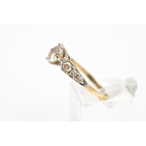 156 - A 9CT GOLD CUBIC ZIRCONIA DRESS RING, ring size N, hallmarked 9ct gold, approximate gross weight 2.9... 