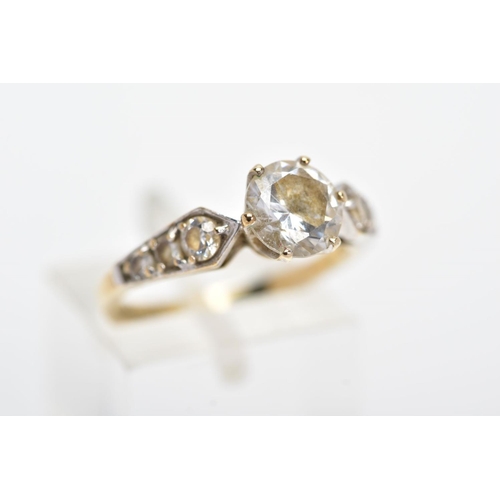 156 - A 9CT GOLD CUBIC ZIRCONIA DRESS RING, ring size N, hallmarked 9ct gold, approximate gross weight 2.9... 