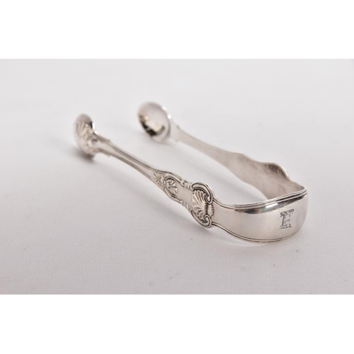 181 - A PAIR OF WILLIAM IV SILVER SUGAR TONGS, Kings pattern design, hallmarked 'William Bateman II' Londo... 