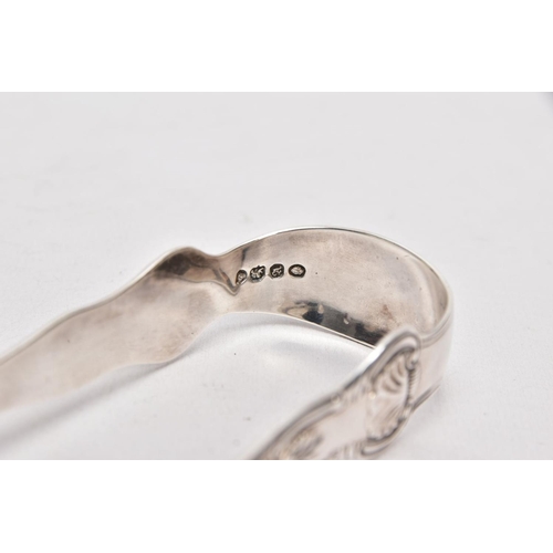 181 - A PAIR OF WILLIAM IV SILVER SUGAR TONGS, Kings pattern design, hallmarked 'William Bateman II' Londo... 