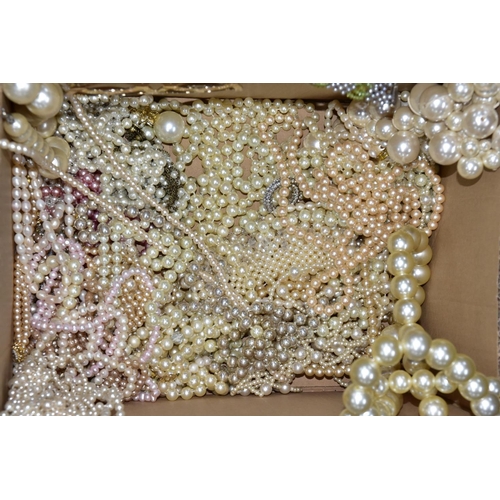 196 - TWO BOXES OF ASSORTED COSTUME JEWELLERY, to include a box of bracelets and bangles of various design... 