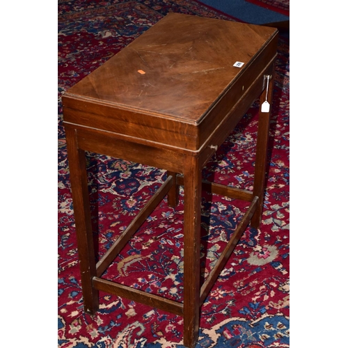 209 - AN OAK AND WALNUT VENEERED CANTEEN, possibly 1940/50's, opening top and a draw complete with 'Viners... 