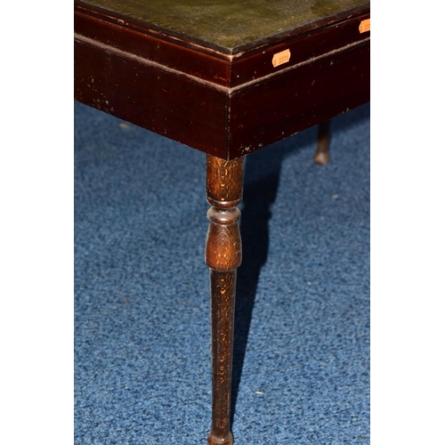210 - A MAHOGANY CANTEEN, green leather lining to the lid, complete with 'Superior Quality Brucut' stainle... 