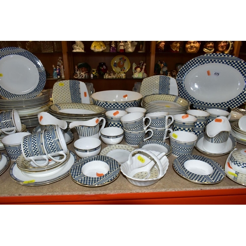 WEDGWOOD 'SAMURAI' DINNER WARES, comprising four meat plates