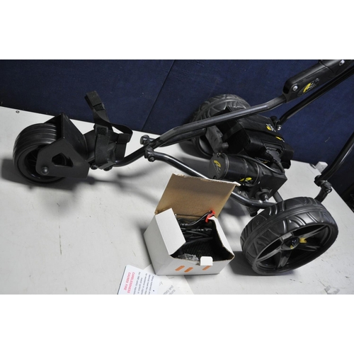 1079 - A POWACADDY ELECTRIC GOLF TROLLEY (PAT pass and working) this item looks unused and some items remov... 