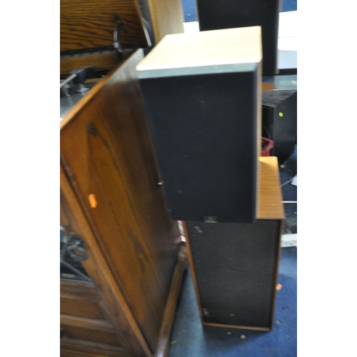 1106 - A GOLDRING LENCO GL60 VINTAGE TURNTABLE,  three Celestion Ditton 15 speakers, a pair of Celestion 5 ... 