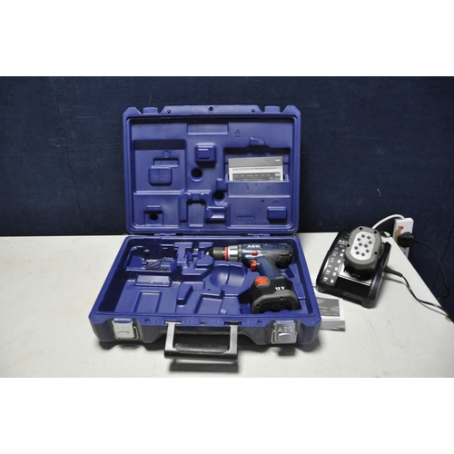 1126 - AN AEG BS12 XR 12V CORDLESS DRILL with charger, two batteries and case (PAT pass and working)