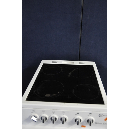 1143 - A FLAVEL MILANO E50 ELECTRIC COOKER with a glass hob, grill and oven 50cm wide (untested)