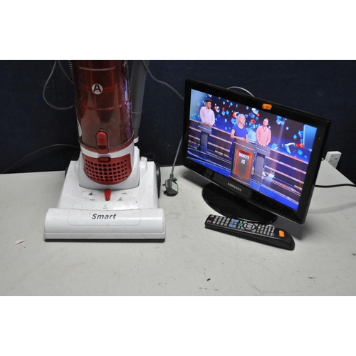 1146 - A SAMSUNG LE19C 19in TV with remote and a Smart Upright Vacuum cleaner (both PAT pass and working)