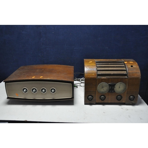 1149 - A PYE MODEL 1005 VINTAGE RECORD PLAYER and a Goblin Timespot Valve Radio (both untested) (2)