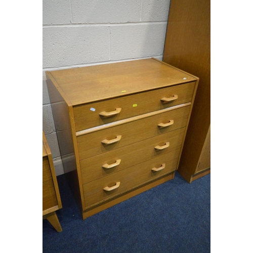 1215 - A G PLAN BRANDON OAK THREE PIECE BEDROOM SUITE comprising a dressing chest Width 76cm x Depth 46cm x... 