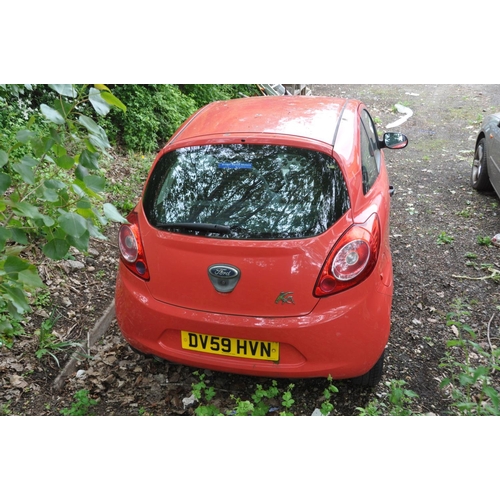 897 - A 2009 FORD KA STUDIO THREE DOOR HATCHBACK CAR in pink with fabric interior, 1.2 Petrol Engine, 5 sp... 