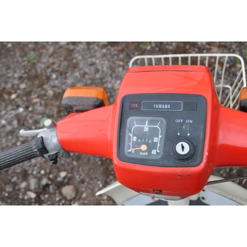 900 - A 1983 YAMAHA PASSOLA 49cc MOPED in red and cream, no keys, no V5, first Registered 02/1983 under nu... 